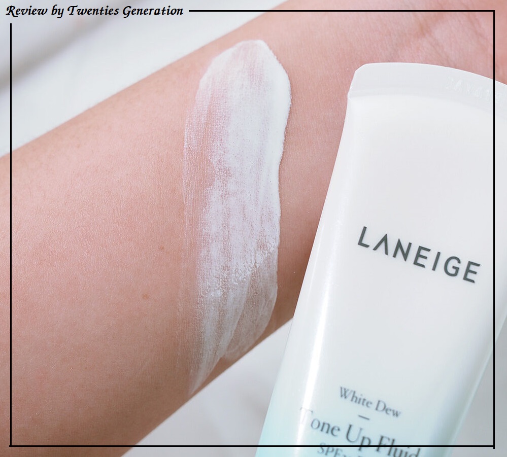 review laneige white dew tone up fluid