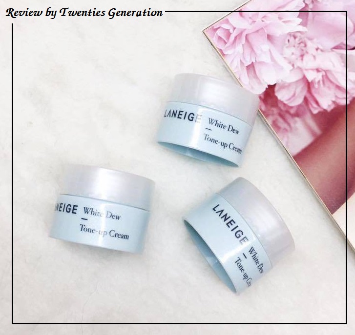 review laneige white dew tone up cream