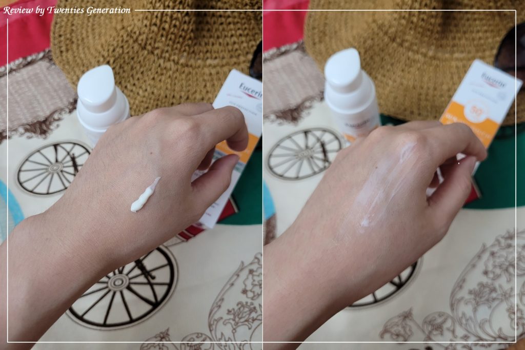 review kem chống nắng eucerin oil control 