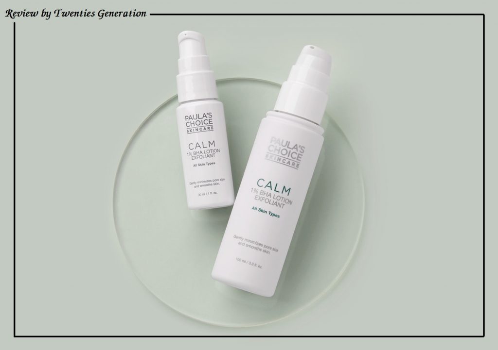 review paula's choice calm 1% bha lotion exfoliant