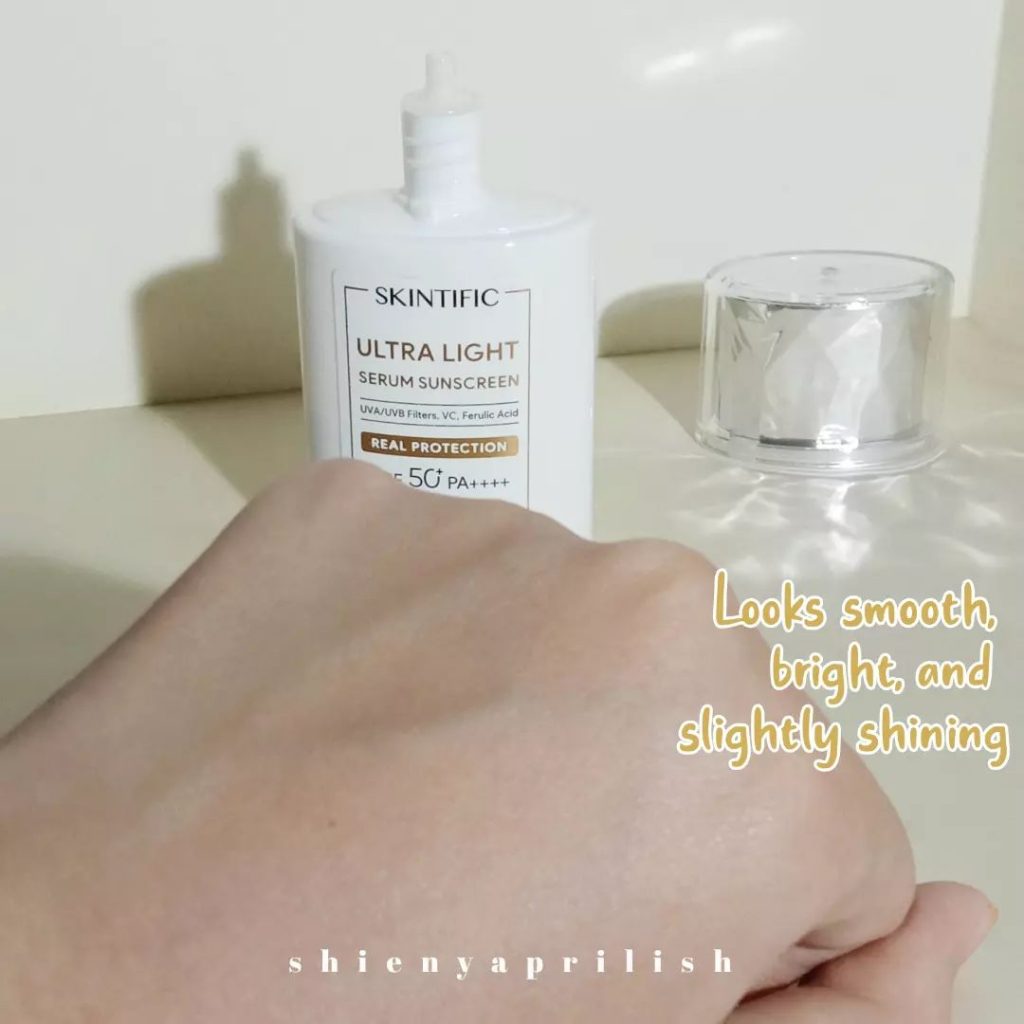 skintific ultra light serum sunscreen review